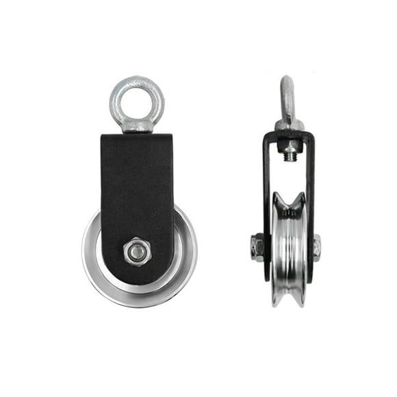 Yeacher Bearing Pulley Wheel U Type Swivel Pulley Heavy Duty Traction Wheel with Dual Mute Bearings Super-Silent Detachable 360 Degree Rotation for Cable Machine Gym Equipment Part Garage Door Hom