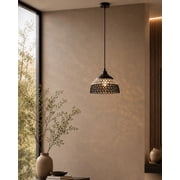 Matt Black Crystal Hanging Hemisphere Light, Ceiling Light, Nordic E27 Pendant