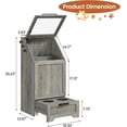thumbnail image 4 of Station d'Alimentation pour Chien Surélevée Multifonction avec Armoire de Rangement – Bac à Nourriture Supérieur Convertible, 2 Bols en Acier Inoxydable, Organisateur de Jouets – Meuble de Table à Manger Moderne pour Animaux de Compagnie pour Cuisine Ou Salle à Manger, 4 of 7