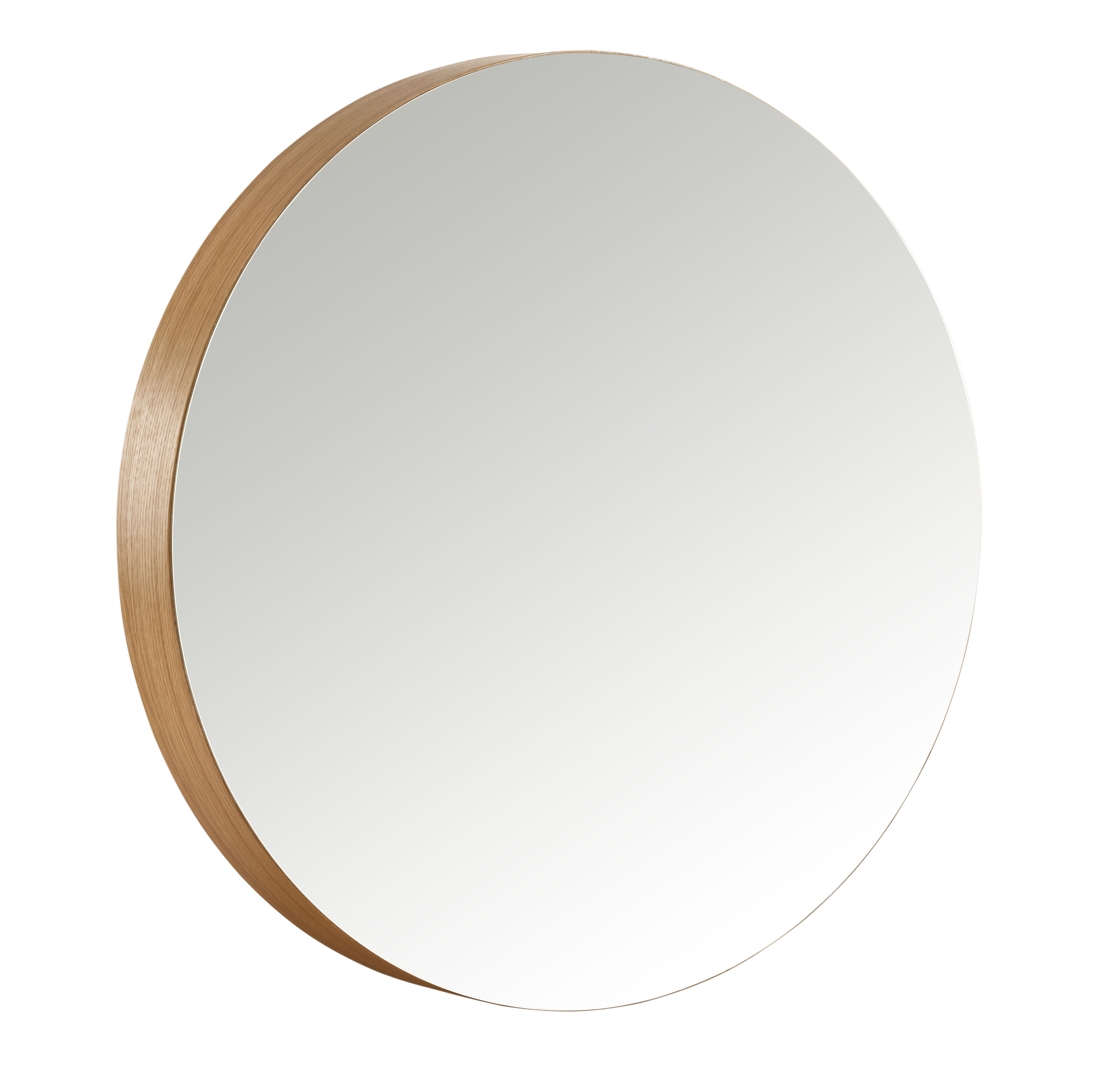 Universal Expert Remus 30" Round Wood Wall Mirror, Natural