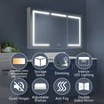 thumbnail image 6 of Boost-M2 60" W x 32" H LED Lighted Bathroom Medicine Cabinet with Mirror Recessed or Surface led Medicine Cabinet, 6 of 18
