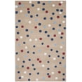 thumbnail image 2 of SAFAVIEH Martha Stewart Confetti Dot Wool Area Rug, Tobacco Leaf, 4' x 6', 2 of 7