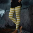 thumbnail image 6 of Dasayo Yellow Women Leggings Slim-Leg Casual High Waist Leggings Buttery Soft Striped Trousers Trouser Pants for Women M, 6 of 9