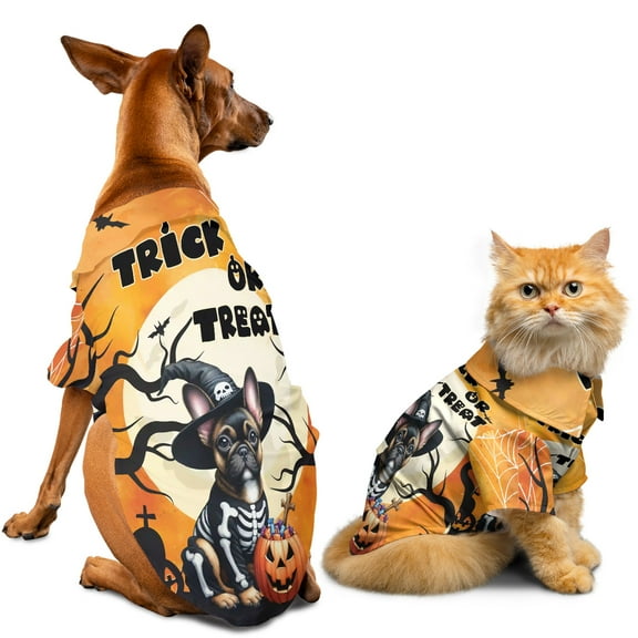 Trick or Treat French Bulldog Needs Candy Happy Halloween Night Hawaiian Summer Shirt for Small Medium Large Dog Cat Dog Lover Gifts - 02020