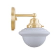 thumbnail image 6 of Aspen Creative 62305, Bathroom Vanity 1 Lights Fixture 6-3/4"W x 8-5/8"H x 8-1/4"E. Warm Brass Finish, Bulb Not Included, 6 of 8