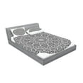 thumbnail image 2 of Ambesonne Floral Fitted Sheet & Pillow Sham Set, Mandala Lace Art, Queen, White and Black, 2 of 2