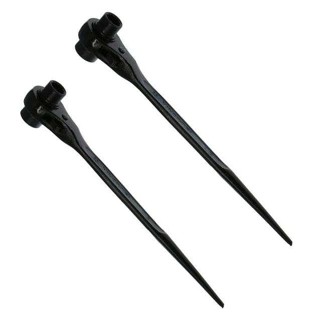 2Pcs Lve de Trinquete de Andamio Negro Lve Sólida Herramienta Profesional de Reparación de 19 Mm / 22 27 32 Mm Zulema Llave de tubo de trinquete