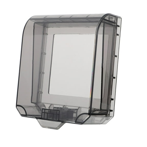 WESIEVYA Weatherproof 1 Set Black Pc Square Outdoor Light Switch Cover for Household Users