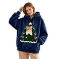 thumbnail image 2 of Christmas Pet Pouch Hoodie for Women Long Sleeve Xmas Tree Graphic Loose Flannel Pullover Sweatshirt Dog Cat Carrier Hoodie, 2 of 8