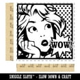thumbnail image 2 of Wow Vintage Comic Pop Art Square Rubber Stamp Stamping Scrapbooking Crafting - Medium 1.75in, 2 of 7