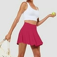 thumbnail image 3 of ZZwxWA Pleated Tennis Skirts for Women High Waisted Golf Yoga Shorts Belly Control Skirts with Shorts Pockets Lightweight Pure Color, 3 of 6