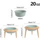 thumbnail image 3 of Ceramics Cat Bowl Adjustable Cat Food Bowl Kitty Bowl Raised Tilted Cat Water Bowl Pet Supplies Slanted Elevated Cat Bowl (600ml, Light Green), 3 of 4