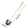 thumbnail image 1 of Puntoco Escobilla de baño no desechable, escobilla de baño para el hogar, cepillo de limpieza para asiento de inodoro de plástico con mango largo, suministros de limpieza para el hogar, 1 of 1
