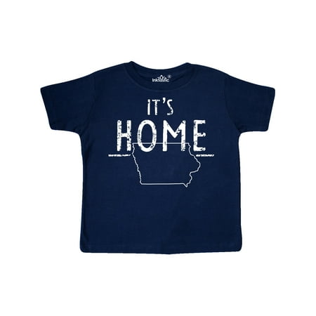 

Inktastic It s Home- State of Iowa Outline Distressed Text Gift Toddler Boy or Toddler Girl T-Shirt