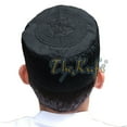 thumbnail image 2 of Black Madinah Kufi | Embroidered Mix Fabric 3-Inch Muslim Hat (2XS-20.5"(52cm)-KIDS), 2 of 7