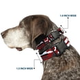 thumbnail image 2 of Buckle-Down Pet Collar, Dog Collar Plastic Buckle, Camo Red Black Gray White, 9.5 to 14.5 Inches 0.5 Inch Wide, 2 of 8