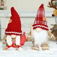 thumbnail image 5 of 1PC Christmas Gnomes Plush with Gingerbread,Handmade Xmas Tomte Swedish Gnomes Figurine Elf Doll Gifts Table Ornaments for Home Office Decor, 5 of 9