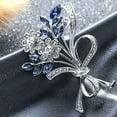 thumbnail image 3 of Xinyolin Flower Shape Rhinestone Brooch - Alloy Women's Fashion Accessory for Bouquets, 3 of 8