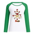 thumbnail image 4 of Tops Para Mujer Camisas de Manga Larga Otoño Primavera Patchwork Navidad Impreso Cuello Redondo Camiseta Casual Odeerbi  ODB151482, 4 of 6
