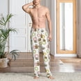 thumbnail image 5 of Vsdgher Donut Sloth Print Mens Pajama Pants Sleep & Lounge Pants, PJ Bottoms With elastic waistb and Pockets, 5 of 5