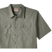 Wrangler Authentics mens Short Sleeve Classic Woven Shirt, Sea Spray Chambray, Large US