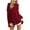Wine, variant on Erwazi Womens Long Sleeve Shirts Scoop Neck Loose Tunic Tops Casual Basic Tee Fall Trendy Clothes