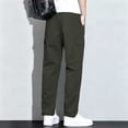 thumbnail image 5 of RYRJJ Men's Classic Slim Fit Stretch Chino Pants Solid Color Lightweight Elastic Waist Skinny Work Long Pant Trousers with Pocket(z3-Green,M), 5 of 6