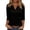 Black(Womens Shirts), variant on Womens 3/4 Sleeve Tops Casual Pintuck V Neck Relaxed Fit Blouses Trendy Tops for Ladies