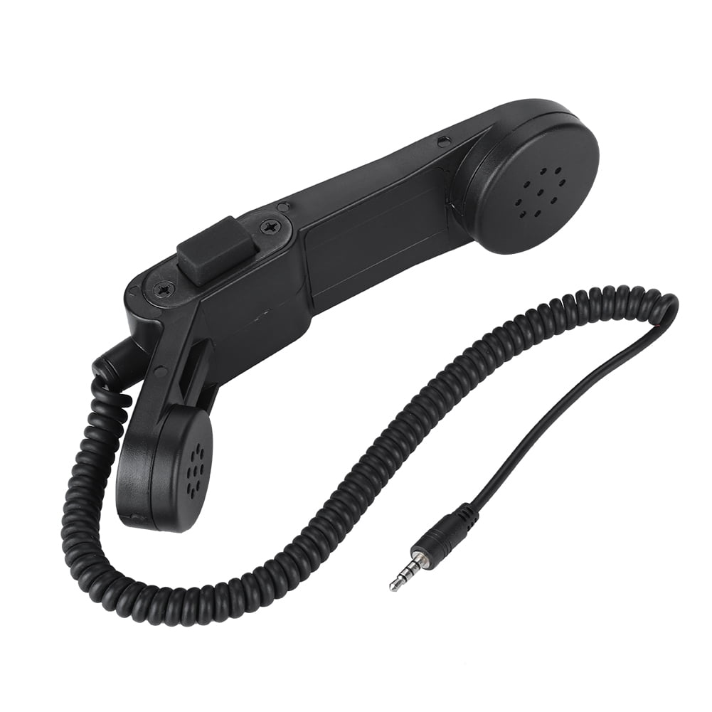 3.5Mm Plug Handheld Speaker Mic Hifi Sound Shoulder/Handheld Retro Telephone Handset, 3.5Mm