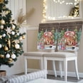 thumbnail image 3 of Christmas Hat Chair Covers Set of 8 Puppy Truck Xmas Pine Tree Snowing Wood Grain Chair Back Covers Stretch Removable Washable Slipcovers Protector for Dining Room Kitchen Party Decor, 3 of 5
