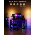 thumbnail image 2 of 2 Pcs Lampe sur Pied d'Angle RVB, Lampe sur Pied DEL RVB de 64,5 Pouces à Changement de Couleur pour Salon avec Application et Télécommande Barre Lumineuse Moderne avec Synchronisation Musicale et 16 Millions de Co, 2 of 9
