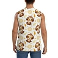 thumbnail image 4 of Haiem Men's Sloth Yoga Print Tank Tops Summer Sleeveless Cut Off Workout T-Shirts Fitness Vest Athletic Undershirts-3X-Large, 4 of 8