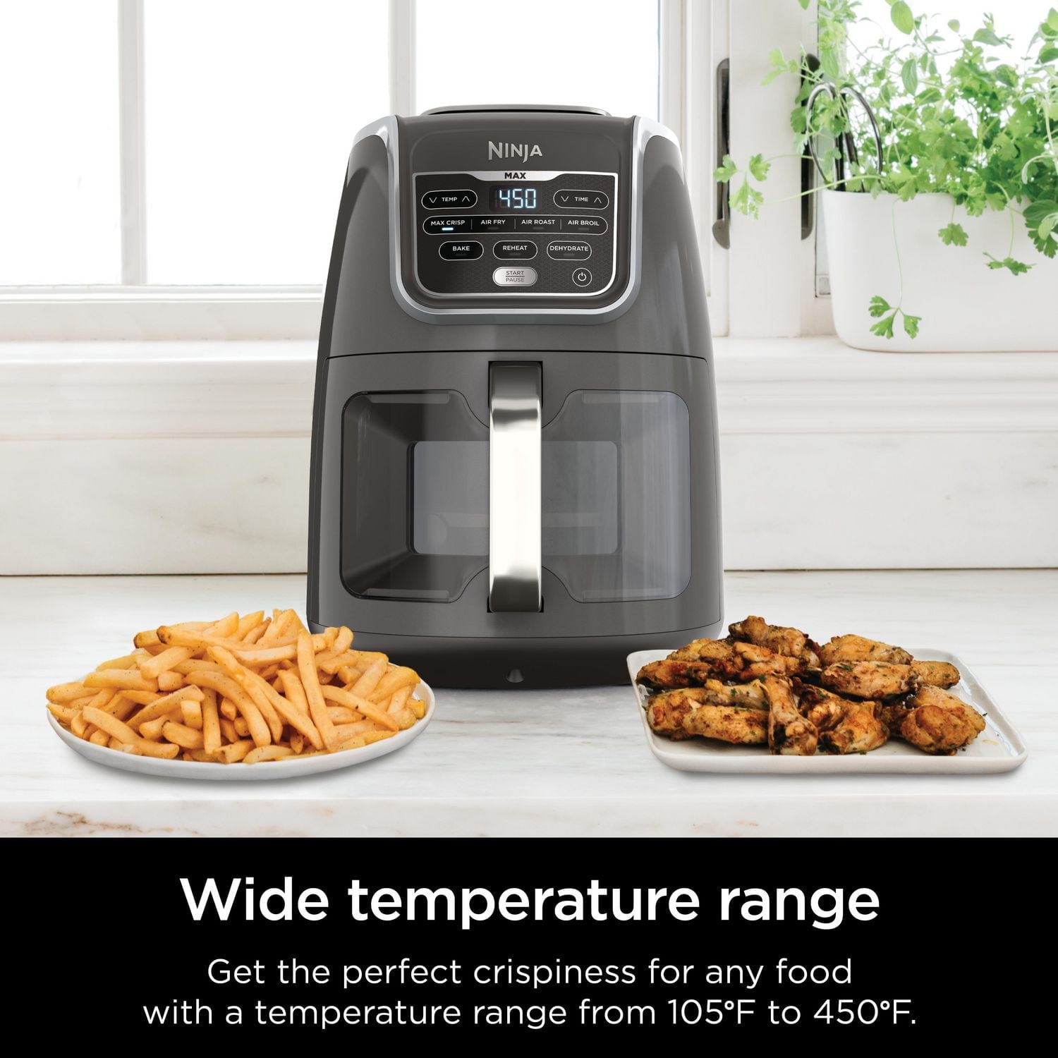 Nia Ninja AF171C EzView Air Fryer Max XL, 5.5-qt. Capacity, 7