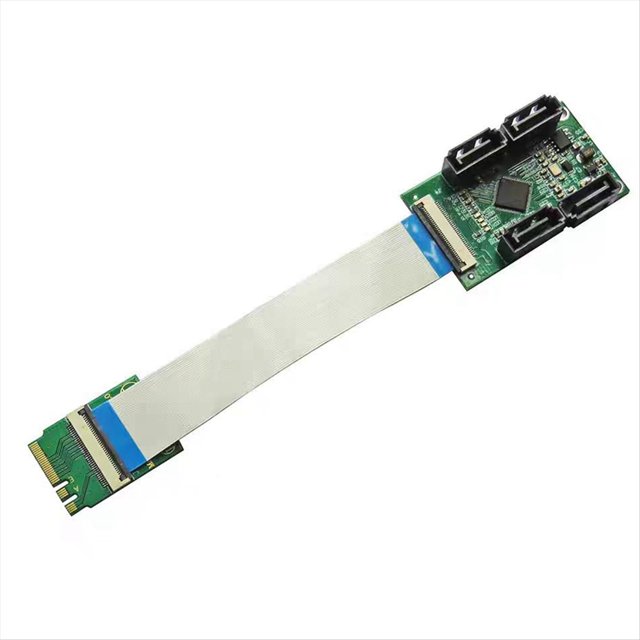Cable Adaptador de Extensión ASM1064 M.2 WiFi A 4 3.0 Compatible con y Negro para