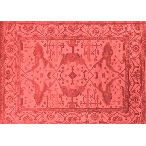 Ahgly Company Indoor Rectangle Oriental Red Industrial Area Rugs, 6' x 9'