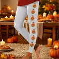 thumbnail image 2 of Fiaer Thanksgiving Leggings for Women Turkey Graphic Trendy Yoga Pants Plus Size High Waisted Comfy Holiday Workout Trousers Light Gray XXL, 2 of 5