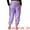Purple Blue, variant on DARING DIVA Women's Plus Jogger Pants Metallic Shiny Stretchy Trousers 1X Gold