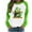 #30-Green, variant on Craaazy Women's Crew Neck St. Patrick's Printed Loose Long-Sleeved Tops Gifts