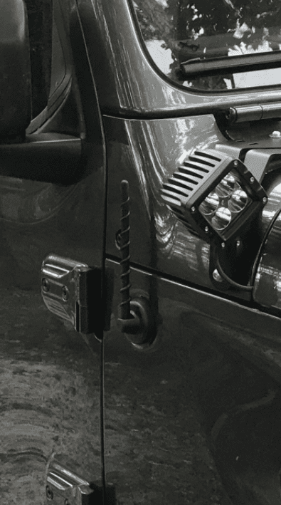 13-inch Rubber Antenna Mast – Black – For 1987-2006 Jeep Wrangler YJ TJ