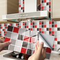 thumbnail image 1 of Azulejos para baño y cocina Adhesivos para azulejos, patrón de mármol Mosaico Decoración adhesiva impermeable, 1 of 5