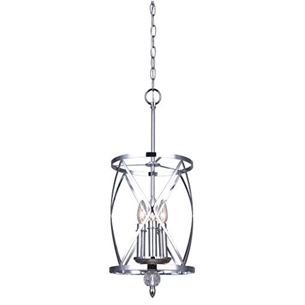Chandelier Com Chandelier Com, Vanessa 3 Light Chrome Chandelier With K9 Crystals