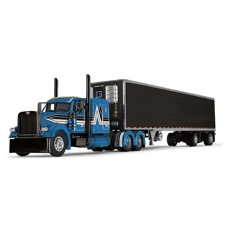 ミニカー DCP 1/64 Peterbilt 379 CoverWagon DCP 1/64 Peterbilt 379 Flattop With Covered Wagon Semi Truck