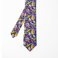 thumbnail image 2 of Men's Tie, Abstract Birds and Curves, 3.7", Indigo and Multicolor, by Ambesonne, 2 of 4