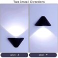 thumbnail image 2 of Aplique LED de pared para exterior de 5 W, IP66, resistente al agua, moderno aplique de pared metálico para exterior, luz interior/exterior para patio, jardín, terraza, cerca de la pared, patio, villa, 2 of 5
