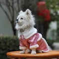 thumbnail image 4 of Greeniant Ropa para mascotas Cálido Mantener Cómodo Estilo chino tradicional Ropa para mascotas Trajes Tang Abrigos Disfraces Otoño Invierno frío Ropa para mascotas Rosado METRO Greeniant PT000678-08, 4 of 6