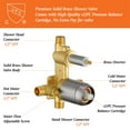 thumbnail image 5 of 7-Function Handheld Shower Faucet Bathroom Shower Set Brushed Nickel, 5 of 11