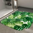 thumbnail image 2 of 1pc Monstera Leaves Absorbent Non-Slip Bathroom Thickened Flannel Rug Decor,Soft,Quick Drying,Suitable For Indoor/outdoor Use,Bathrooms,Bedrooms,Kitchens,Terrace,Laundry Rooms,16"x24", 2 of 9
