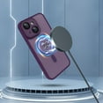 thumbnail image 3 of Compatible with iPhone 15 Magnetic Frosted Case with Camera Lens Film Compatible with MagSafe Wireless Charging Case Men Women Translucent Matte Shockproof Phone Cover, Purple, 3 of 14