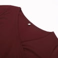 thumbnail image 5 of Modstep Maternity Nursing Shirts for Women Long Sleeve V Neck Tops Spring Casual Pregnancy Breastfeeding Clothes Wine S, 5 of 7
