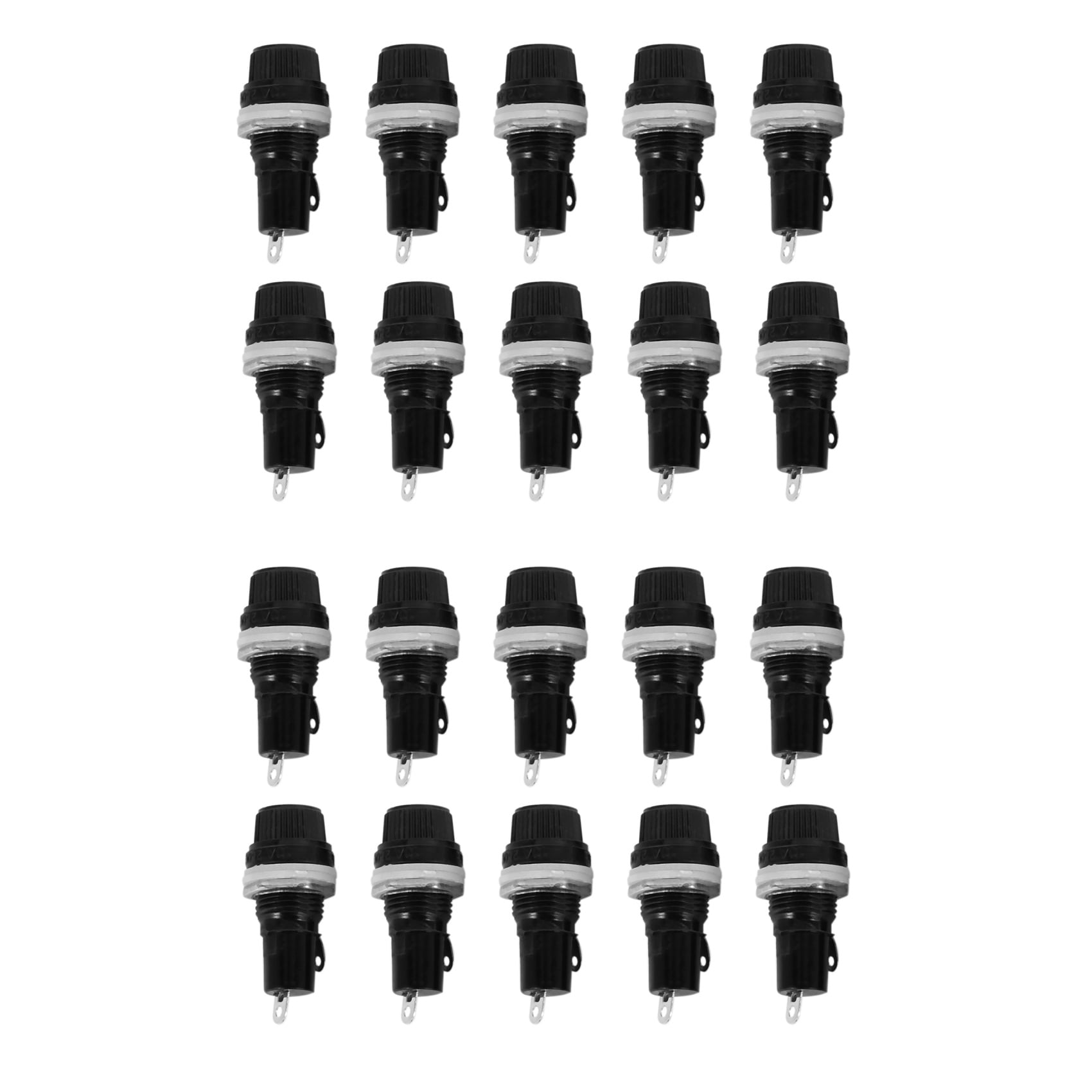 20 Pcs Electrical Panel Screw Mounted 5 x 20mm Fuse Holder 
